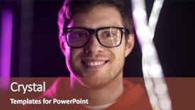  Presentation with night vision - PPT theme featuring vision eyewear and people concept background and a red colored foreground