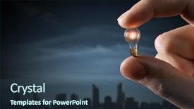  Presentation with idea - Colorful slide set enhanced with vision light bulb - catch bright idea backdrop and a ocean colored foreground