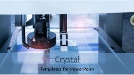  Presentation with circuit board - Colorful slide deck enhanced with vision-measuring-instrument-inspecting-pcb backdrop and a light blue colored foreground