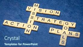  Presentation with strategy plan - Presentation theme with vision-mission-goals-strategy-plan background and a ocean colored foreground