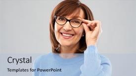  Presentation with old people - Slide deck featuring vision and old people concept background and a light blue colored foreground