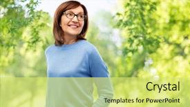  Presentation with old people - Slide deck consisting of vision and old people concept background and a  colored foreground