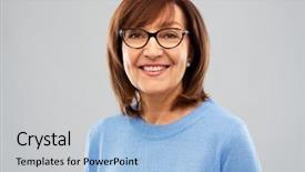  Presentation with old people help the people - Theme enhanced with vision and old people concept background and a  colored foreground