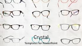  Presentation with vision - Theme having vision selling - showcase with spectacles in modern background and a white colored foreground