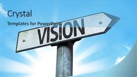  Presentation with vision - Beautiful slides featuring vision sign with a beautiful backdrop and a light blue colored foreground