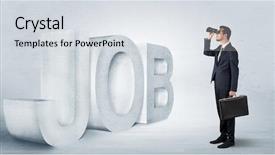  Presentation with reflection looking back to go forward - Amazing slides having visionary - handsome businessman looking forward backdrop and a light gray colored foreground