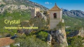  Presentation with fort - Slide deck having spain's most visit background and a tawny brown colored foreground