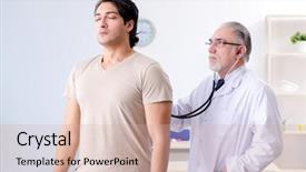  Presentation with nurse a male patient - Amazing presentation theme having visit - young male patient visiting old backdrop and a soft green colored foreground