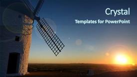  Presentation with novel - Colorful presentation enhanced with cervantes novel don quixote backdrop and a ocean colored foreground