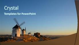  Presentation with novel - Presentation theme with cervantes novel don quixote background and a ocean colored foreground