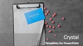  Presentation with medical service - Slides featuring medical service concept visiting card background and a gray colored foreground