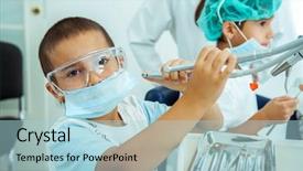  Presentation with school software - Amazing presentation having visiting dentist office for education backdrop and a light blue colored foreground
