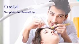  Presentation with scan barcode the laser - PPT theme enhanced with visiting dermatologyst for laser scar background and a  colored foreground