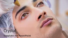  Presentation with laser - Beautiful presentation design featuring visiting dermatologyst for laser scar backdrop and a  colored foreground