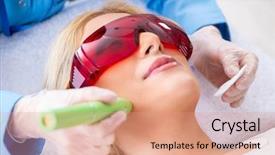  Presentation with laser - Presentation design enhanced with visiting dermatologyst for laser scar background and a  colored foreground