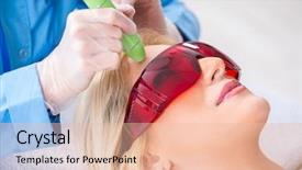  Presentation with laser - Presentation theme enhanced with visiting dermatologyst for laser scar background and a lemonade colored foreground