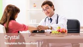  Presentation with pregnant woman doctor - Amazing theme having baby blood - pregnant woman visiting doctor discussing backdrop and a coral colored foreground