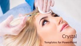  Presentation with plastic surgery - Slide deck enhanced with visiting doctor for plastic surgery background and a coral colored foreground