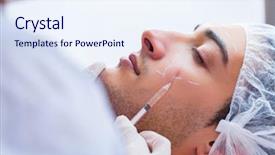  Presentation with plastic surgery - Beautiful theme featuring visiting doctor for plastic surgery backdrop and a sky blue colored foreground