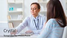  Presentation with doctor visiting family a new born - Amazing slides having visiting female doctor for regular backdrop and a  colored foreground