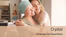  Presentation with cancer - Slide deck featuring visiting her mother with cancer background and a coral colored foreground