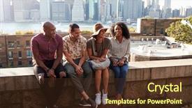  Presentation with nurse visiting family a new born - Slide set enhanced with visiting new york with manhattan background and a tawny brown colored foreground