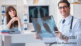  Presentation with radiologist - Amazing slides having visiting radiologist for x-ray backdrop and a light blue colored foreground