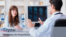  Presentation with radiologist - PPT theme having visiting radiologist for x-ray background and a light blue colored foreground