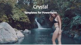  Presentation with beautiful nature - Theme having visiting the aling-aling waterfall background and a  colored foreground