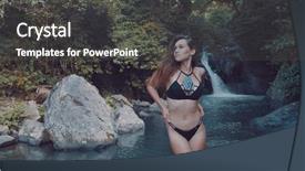  Presentation with beautiful nature - Audience pleasing PPT layouts consisting of visiting the aling-aling waterfall backdrop and a dark gray colored foreground