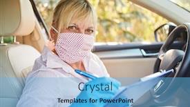  Presentation with face mask - Cool new theme with visitors-to-nursing-home backdrop and a light blue colored foreground