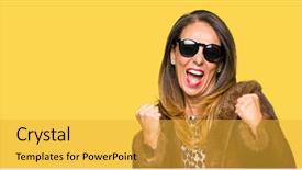  Presentation with elegant - Audience pleasing presentation theme consisting of vison - beautiful middle age elegant woman backdrop and a  colored foreground