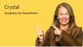  Presentation with beautiful flower elegant - Audience pleasing theme consisting of vison - beautiful middle age elegant woman backdrop and a  colored foreground