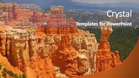  Presentation with utah - Slide set featuring vista of bryce canyon national background and a gray colored foreground