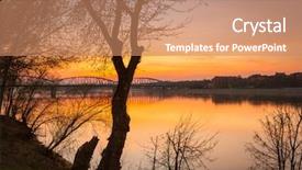  Presentation with amazing - Audience pleasing presentation design consisting of vistula river in torun poland backdrop and a coral colored foreground
