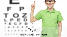  Presentation with eyesight - Slide deck with visual acuity - childhood vision eyesight and people background and a white colored foreground