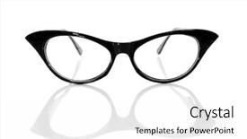  Presentation with women retro - Slide set with visual acuity - closeup of a black retro-styled background and a  colored foreground