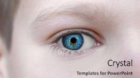  Presentation with visual acuity - Cool new slides with visual acuity - face of cute boy closeup backdrop and a light gray colored foreground