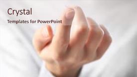  Presentation with visual acuity - Cool new PPT theme with visual acuity - female hand with contact lens backdrop and a lemonade colored foreground