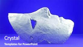  Presentation with mask - Amazing slide deck having visual art performing arts - mask on blue background backdrop and a cobalt blue colored foreground