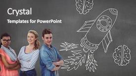  Presentation with brains - Cool new slides with visual effects - digital composite of creative people backdrop and a dark gray colored foreground