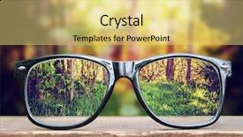  Presentation with vintage retro - Beautiful PPT theme featuring visual effects - hipster glasses on a park backdrop and a yellow colored foreground