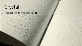  Presentation with visual impairment - Beautiful presentation design featuring visual impairment - closeup of a bible written backdrop and a soft green colored foreground