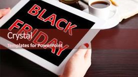  Presentation with visual merchandising - Theme having visual merchandising - hands holding tablet with black background and a tawny brown colored foreground