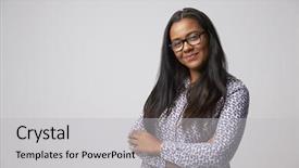  Presentation with visual merchandising - PPT layouts consisting of visual merchandising - studio portrait of female fashion background and a light gray colored foreground