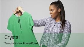  Presentation with visual merchandising - Amazing theme having visual merchandising - studio portrait of female fashion backdrop and a seafoam green colored foreground