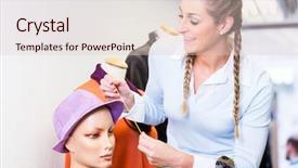  Presentation with visual merchandising - Audience pleasing PPT theme consisting of visual merchandising - window dresser or small business backdrop and a lemonade colored foreground