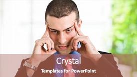  Presentation with visual perception - Cool new presentation design with visual perception - portrait of a young man backdrop and a coral colored foreground
