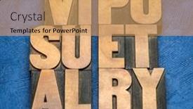  Presentation with vintage literature - Colorful presentation design enhanced with visual-poetry-word-abstract backdrop and a coral colored foreground