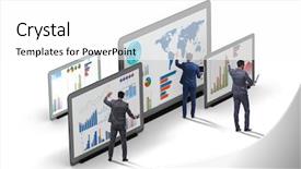  Presentation with finance - Cool new slide deck with visualisasi - concept of business charts backdrop and a  colored foreground